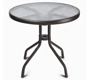 Mesa redonda de vidrio 60 cm