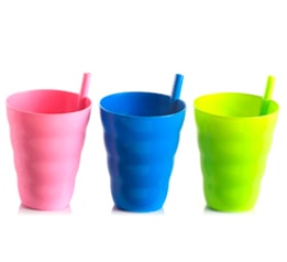 Vasos con pitillo Alfa Hogar 2186