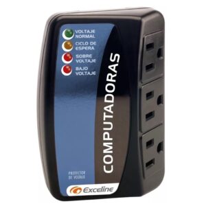 Exceline  Protector Voltaje 120v Computadoras 3 Tomas GSM-PC120